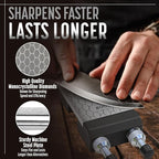 Heavy Duty Diamond Sharpening Stone Set with Adjustable Base, 2-Sided Fine/Coarse Grit Diamond Sharpening Plate, Fast & Efficient Diamond Knife Sharpener for Knives and Chisels from Schaaf Tools