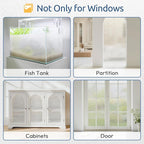 rabbitgoo Window Privacy Film Frosted Glass Film, Decorative Cling UV Sun Blocking Decals, Frosting Window Clings for Home Bathroom Door Coverings, 23.6 x157.5 inches