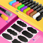 GOTIDEAL Chalk Markers, 12 Colors Liquid Chalk Markers for Blackboard Chalkboard Calendar Glass Neon Pens, Washable Window markers Paint and Drawing for Car, Auto, Bistro,Mirror Wet Erase Chisel Tip