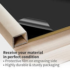 Trotec TroLase | 12"x12"x1/16, 8 Pcs | Gloss Black/Gold | 2 Ply | Modified Acrylic | Laser Engraving Double Color Plastic Sheet | Engraving Blanks for Laser, Saw, Guillotine | Made in USA