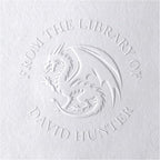 Dragon Book Embosser, Custom Round Library Book Embosser, Fantasty Fiction Dragon Ex Libris Embosser, Gift for Book Lover | Black or Pink Embosser (Dragon #3)