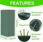 CCINEE 3 Pcs Floral Foam Bricks,Mini Florist Flower Foam Green Blocks Supplies for Fresh and Artificial Flower Arrangements Crafts DIY