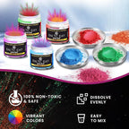 BALTIC DAY - Chameleon Mica Powder, 40 Jars of Color Shift Mica Powder Set - Chameleon Mica Powder for Resin - Chameleon Powder - Holographic Mica Powder