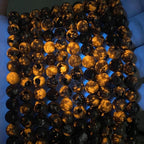 10MM 72pcs Natural Flame Yooperlite Stone Energy Beads Round Loose Beads for Jewelry Making DIY Bracelet Necklace 2 Strands 32"