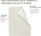 KING MOUNTAIN Linen Fabric Iron-on Repair Patch, Inside&Outside Fabric Repair Patch, 3"x60" with Backing Glue Linen Repair Decorative Patch kit (Off-White)