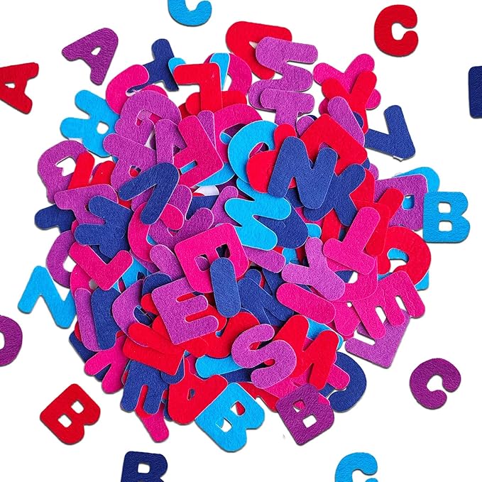 Letter Stickers, Felt Stickers for Kids, Felt Letters for Crafts, Craft Supplies for Scrapbooking 140pcs 1.58" Size