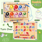 2 in 1 Double Side Magnetic Color and Number Maze, Alphabet Board Aged 1-3 Unicorn Toys, Montessori Magnet Puzzle Learning Counting Matching Gifts for Toddlers Kids Girls Boys 3 4 5 Year Old Christmas