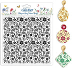 CHGCRAFT Paisley Pattern Polymer Clay Texture Sheet Vines Vintage Flowers Silicone Texture Mat for Polymer Clay Making Earrings Jewelry DIY Crafts 5.5 × 5.5 Inch