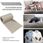 Velvet Repair Patch, Self-Adhesive Flannel Fabric Patch, Multi Colors, Microfiber Patch，Can be Used to Patch Sofas, Car Seats, Handbags, Jacket Holes and Tears (Light Khaki)
