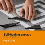 Fiskars Self Healing Cutting Mat for Quilting, Arts and Crafts, 24" x 36" Grid, Sewing Mat, Craft Cutting Board, Sewing Supplies and Quilting Tools