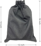 Palmhomee Pack of 4 Burlap Gift Bags with Drawstring Linen Jewelry Pouches Wedding Hessian Jute Bags for Birthday and Treat Pouches Party Wedding Favors Gift (12x16 Inch, Black)