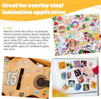 TECKWRAP Laminating Sheets Clear Vinyl Laminate Sheets Sticker Paper for Inkjet Printer Printable Vinyl Stickers, Photo Paper 8.26" x 11.69" A4 28 Sheets (3D Cat Eye, Glitter, Glossy, Matte)