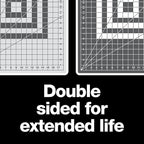 Fiskars Cutting Mat, Self-Healing Fabric Cutting Surface, Double-Sided Grid with Bias Lines, 18"x24"