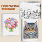 9" x 11" Sketch Book，1 Pack 80-Sheets (68lb/100gsm)，Double-Sided Hardbound Sketchbook, Spiral Bound,Acid Free Paper Painting Drawing Writing Sketching Pad for Kids Adult Teens Girls Boys