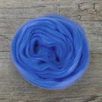 Revolution Fibers Dyed Corriedale Wool | 8 Ounces of Premium Combed Wool Top | 26 Micron, 100% Pure Corriedale Wool Roving, Ethically Sourced (Cornflower Blue)
