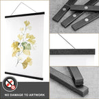 WITCOLOR Magnetic Poster Hanger Frame 13x19 13x13 13x17 Poster Frame 13 Inch Wide 1 Pack Magnetic Hanging Frames Black Wood Wooden Frame Hangers for Room Wall