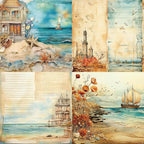 YASMEN 6"x6" Scrapbook Paper Pad - 24 Sheets of Patterned Cardstock for Card Making, Scrapbooking, Junk Journal, DIY Gift Cards - Single-Sided Decopodge Decorative Craft Paper