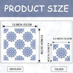 Decoupage Napkins Assorted Floral 27 Pack 9 Styles for DIY Crafting Birthday Party ， Decorative Decoupage Napkins Cocktail Paper ，Each Unfolded 13 Inch (Blue Floral)