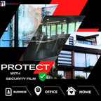 UV 99% VLT 5% Security and Safety 4 Mil Color Window Film Shatterproof Anti Shatter Tempered Glass Film for Home and Office Windows (VLT 5%, 24 in x 10 FT)