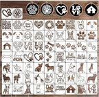 Small Stencils for Painting on Wood Reusable, 3 Inch Reusable Stencil for Craft Ornament Paint Template Stencils for Wall Card Rock Wood Signs Coasters Canvas Home Decor (Dog)