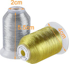New brothread 50 Spools Embroidery Machine Thread Kit Including 40 Colors+8 Variegated Colors+2 Metallic Colors are Compatible with Janome Singer Pfaff Husqvarna Embroidery Sewing Machines