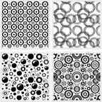 CHGCRAFT 4 Pcs Looped Circles Polymer Clay Texture Sheets Artistic Dots Silicone Texture Stamp Circular Style Modeling Pattern Pad Sheets for Jewelry and Earrings Tools, 5.5x5.5 inch
