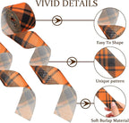 10 Rolls 50 Yard Halloween Plaid Burlap Ribbon Rolls 1 Inch Gift Wrapping Ribbon Decorative for DIY Crafts Wreath Bow Making Supplies Home Decor
