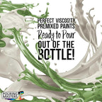 Pouring Masters Green Apple Metallic Pearl Ready to Pour Acrylic Pouring Paint - Premium 8-Ounce Pre-Mixed Fluid Acrylic Paint - Fluid Art Supplies for Canvas, Wood, Paper, Tile & Rocks
