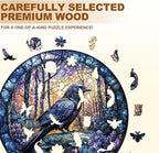 Wooden Puzzles for Adults, Wooden Jigsaw Puzzles, Crow-XL Puzzle, Gifts for Family or Friends for Any Holiday.（17.3 * 17.3 in 450pcs）