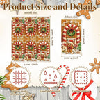 100 Pcs Christmas Guest Napkins 2 Ply Gingerbread Man Disposable Paper Napkins for Decoupage Xmas Tree Decorative Gingerbread Man Christmas Cocktail Guest Hand Towel for Party Table Dinner Bathroom