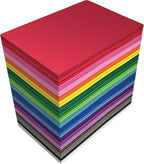 Better Office Products 100 Pack EVA Foam Sheets, 5.5 x 8.5 Inch, Assorted Colors (20 Colors), 2mm Thick, for Arts and Crafts, 100 Sheets