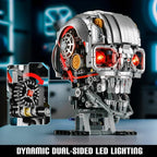 Mechanical Halloween Skull Building Set for Adult,Skeleton Head Building Blocks Toys,Buildable Horror Display Model,Collectible Decor for Home or Office,Gift for Men Boys 8-14(1099pcs)