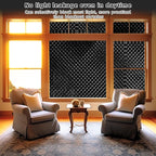 Qualsen Total Blackout Window Film Sun Blocking, Black Privacy Window Film Light Blocker, Thermal Cling Heat Control, Room Darkening Glass Sticker for Door Covering, 23.6×78.7inch