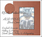 Pack of Ten Acid Free 11x14 Mats Bevel Cut for 8.5x11 Photos - Football Texture Precut Matboards With Backing Boards and Self Seal Photo Mat Bags For Pictures, Photos, Framing - 4-ply Thickness