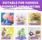 ESRICH 24 Pack 3x3IN Mini Magnetic Canvas Panels, Small Canvases for Painting for Oil, Watercolor, Acrylic Painting & DIY Crafts with 24PCS 3x3IN Square Flat Canvas Boards, 24PCS Soft Magnets