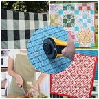 Quilting Ruler, 12.5 x 12.5 Inches, Slotted Design for Precise Fabric Cutting