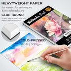 Nicpro Watercolor Paint Set for Adults, Beginner & Artists, 24 Tubes Water Color Paint Set with 25 Watercolor Paper, 8 Squirrel Paint Brushes, Palettes, Color Wheel, Art Painting Supplies