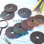 Magnetic Tape Roll Thin Strips, 0.39 Inch x 66 Feet Magnetic Board Dividers Whiteboard Graphic Decorative Tape Marking Line for Classroom Office Art Accessories(Black)
