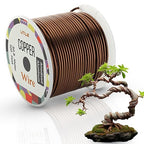 UTILE Bonsai Wire - Armature Aluminum Wire 100 ft 18 Gauge 1.2 mm Bonsai Training Wire, Tree Kit, Plant, Sculpting, Crafts, Bendable, Gardening, Beading and Jewelry Making (Copper, Brown)