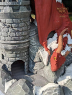 Dragon 3D Printed Dice Tower - Mythic Roll Collection - Unchained Games - Ascend to New Heights with your Rolls! (32.) Glow in Dark-Green)