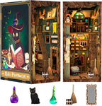 Fsolis Book Nook Kit, DIY Miniature Dollhouse Kit, 3D Wooden Puzzle for Adults, 282 Pieces, Bookshelf Decor Tiny House Mini Booknook Craft, Gifts for Women Teens and Puzzle Lovers (Magic Pharmacist)