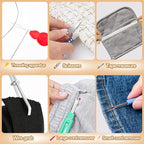 CousDUoBe Sewing Thimble Kit,thimbles for Hand Sewing，Needle threaders，Seam Rippers for Sewing，Measuring Tape and Thread Snips, Hand Embroidery Craft（Complete Sewing Kit）