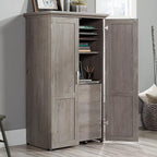 Sauder Miscellaneous Storage Craft & Sewing Armoire, L: 35.112" x W: 21.81" x H: 61.58", Mystic Oak
