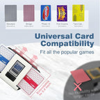 Rechargeable Automatic Card Shuffler,Auto & Manual Modes,1-2 Deck Capacity,Low Noise Design,Perfect for Poker, Rummy,Spades & All Card Games,Portable for Home, Travel, or Game Nights (Black)