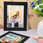 Prudiut 15 Pack 8x10 Black Picture Mats, Frame Mattes for 5x7 Pictures Photo Frame Mat Core Bevel Cut Mat Board Show Kit for Photos, Prints, Artworks
