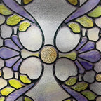 3D Stained Glass Window Film, Decorative Window Privacy Film for Bathroom,Front Door,Home, Sun Blocking Heat Control,Static Cling, Genes 23.6inch x 35.4inch
