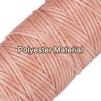 uxcell Leather Sewing Waxed Thread, 55 Yards / 50m 0.8mm 150D Flat Polyester All-Purpose Threads for Leather Crafts, Bookbinding, Pink
