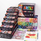 Acrylic Paint Markers, Acrylic Paint Pens, Fabric Markers for Textile, Rock, Glass, Wood, Paper, Ceramic, Canvas DIY Art Supplies Kit for Kids and Adults (72)