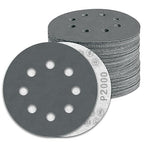 100 Pcs 5 inch Wet Dry Sanding Discs Grit 2000 Hook and Loop 8 Hole Silicon Carbide Orbital Sander Sandpaper