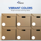 Perco White 3-Inch Round Circle Dot Sticker Labels - Multi-Roll Pack (3 Rolls, 500 Labels Each) - Permanent Adhesive, Vibrant Colors, Strong Hold - Perforated for Easy Use - Made in USA